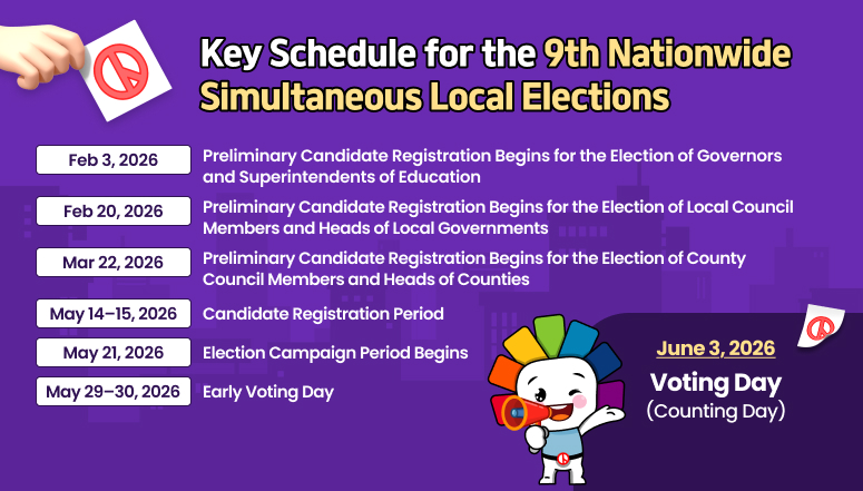 Key Schedule for the 9th Nationwide Simultaneous Local Elections